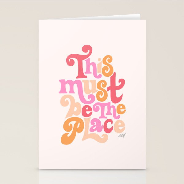 This Must Be the Place (Pink Palette) Stationery Card Gallery Image 2
