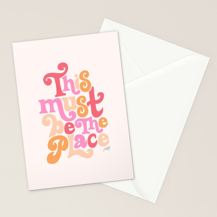This Must Be the Place (Pink Palette) Stationery Card Gallery Image 2