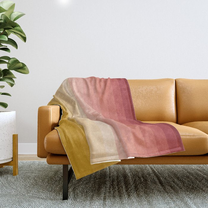 Multicolor Stripes XV Throw Blanket Gallery Image 1