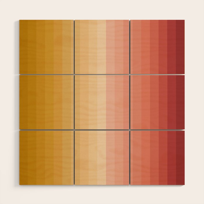 Multicolor Stripes XV Wood Wall Art Gallery Image 1