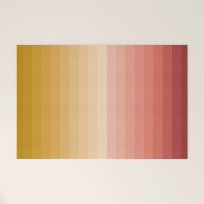 Multicolor Stripes XV Welcome Mat Gallery Image 1