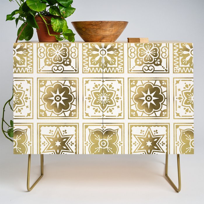 Talavera Mexican Tile - Gold Palette Credenza Gallery Image 1