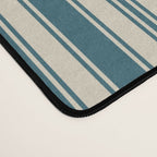 Vintage stripes wallpaper design dark teal pattern Desk Mat Gallery Image 4