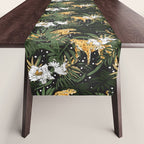 Cheetah in the glamorous nocturnal jungle Table Runner Gallery Image 1