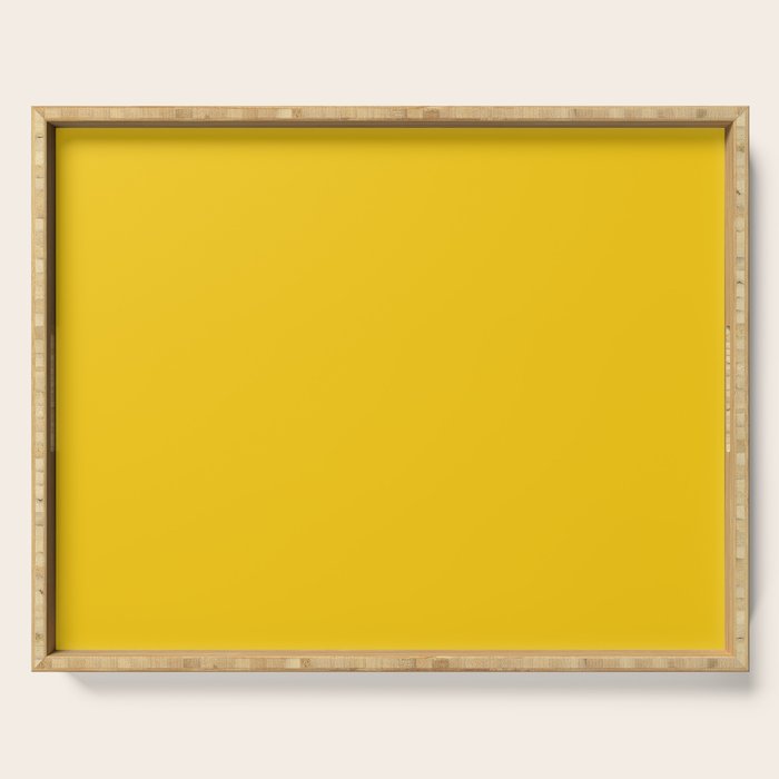 Dandelion Yellow Solid Color Serving Tray Gallery Image 1