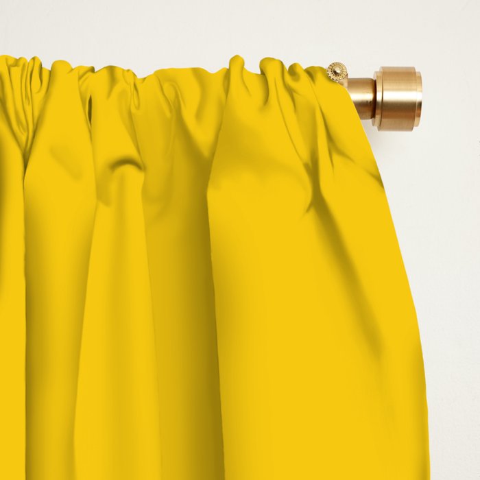 Dandelion Yellow Solid Color Window Curtain Gallery Image 2