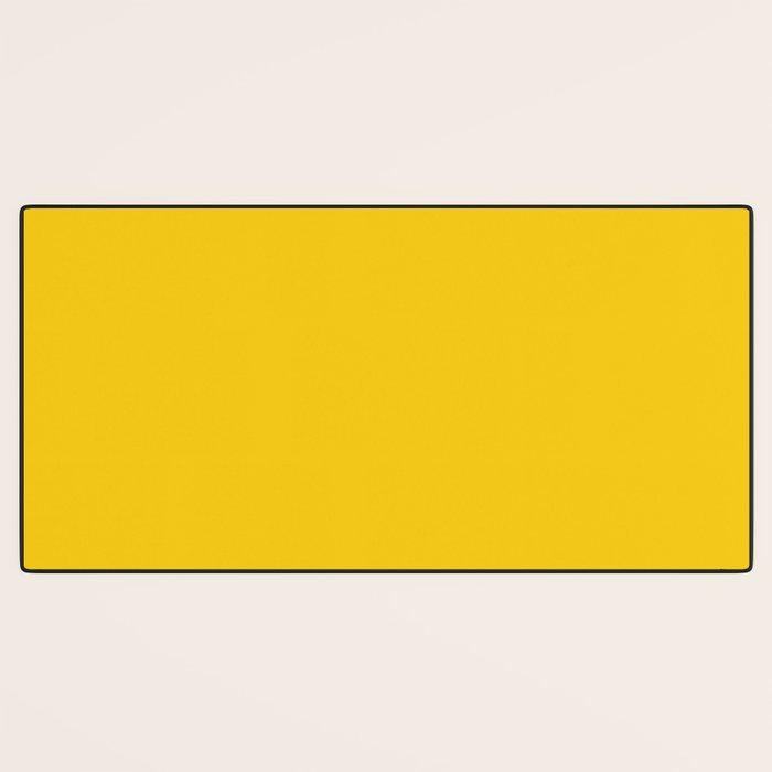 Dandelion Yellow Solid Color Desk Mat Gallery Image 3