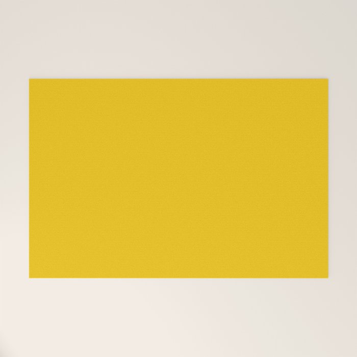 Dandelion Yellow Solid Color Welcome Mat Gallery Image 1
