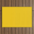 Dandelion Yellow Solid Color Outdoor Rug Gallery Image 1