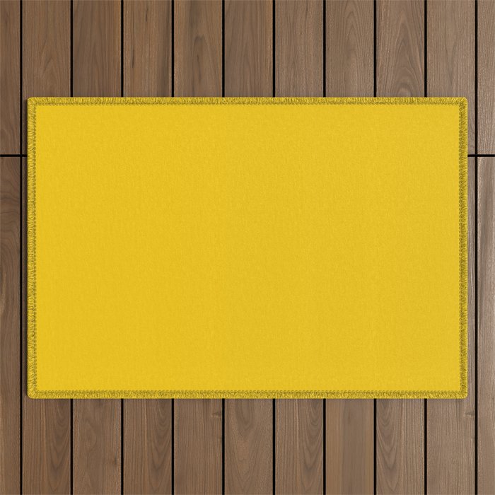 Dandelion Yellow Solid Color Outdoor Rug Gallery Image 1