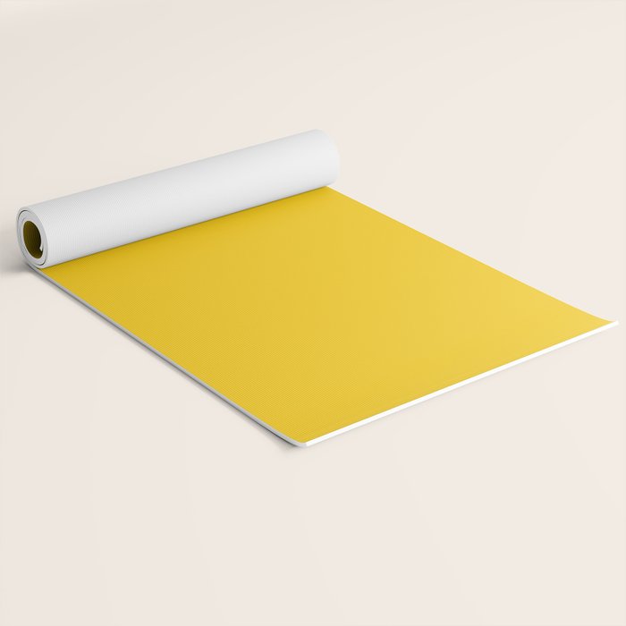 Dandelion Yellow Solid Color Yoga Mat Gallery Image 2