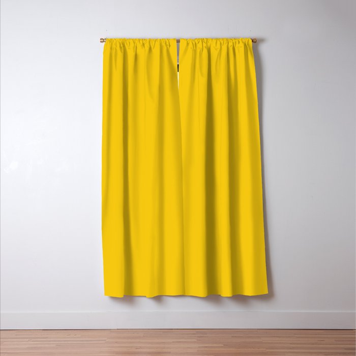 Dandelion Yellow Solid Color Window Curtain Gallery Image 3