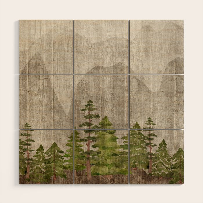 Mountain Range Woodland Forest Wood Wall Art Gallery Image 1