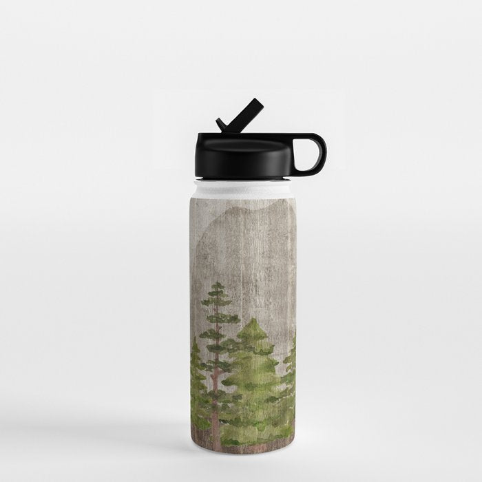 Mountain Range Woodland Forest Water Bottle Gallery Image 1