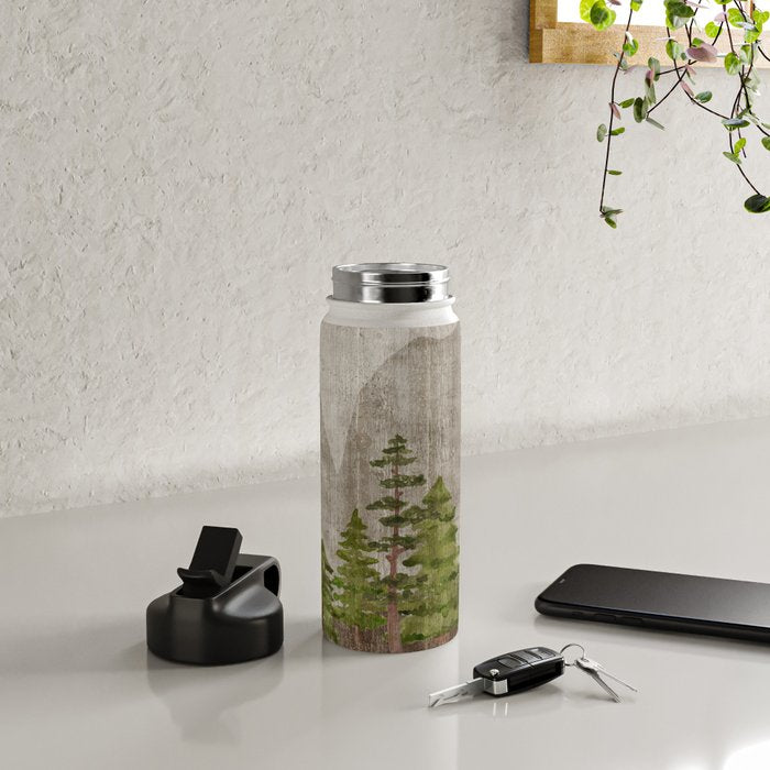Mountain Range Woodland Forest Water Bottle Gallery Image 4