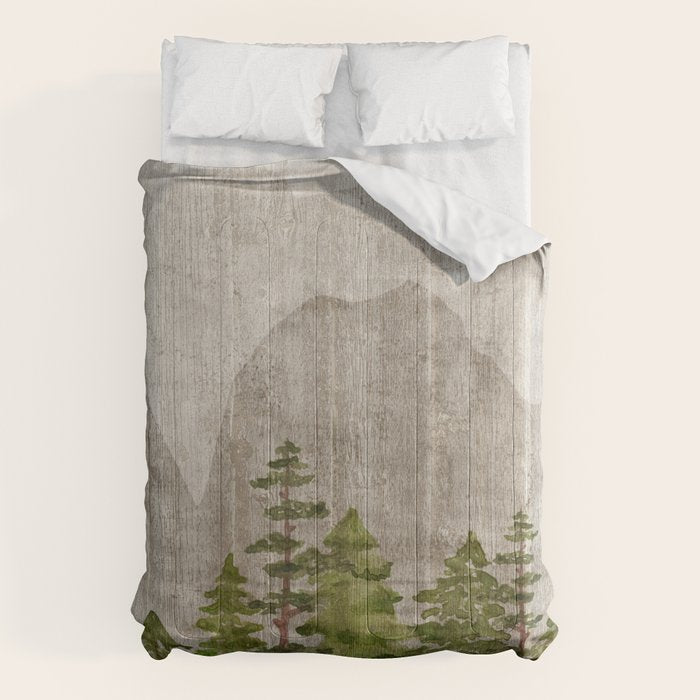 Mountain Range Woodland Forest Comforter Gallery Image 1