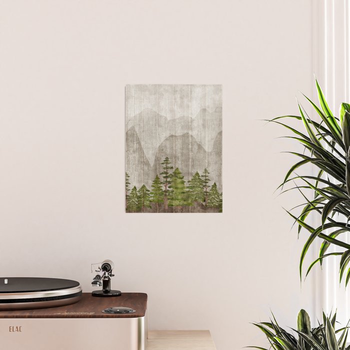 Mountain Range Woodland Forest Poster Gallery Image 2