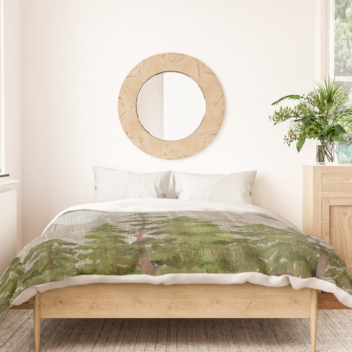 Mountain Range Woodland Forest Duvet Cover Gallery Image 3