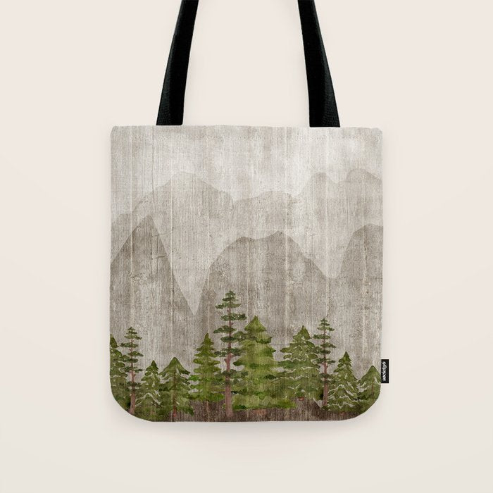 Mountain Range Woodland Forest Tote Bag Gallery Image 1