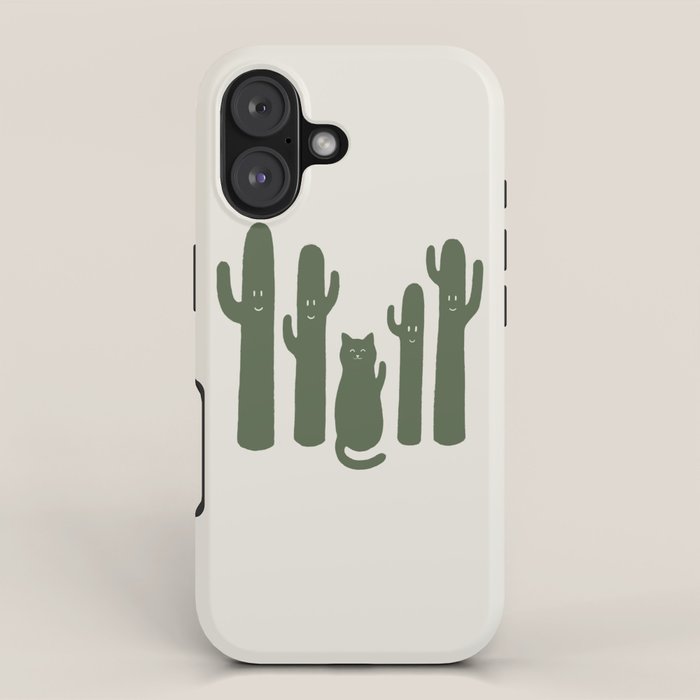 Hidden cat 55g green CATus iPhone Case Gallery Image 1