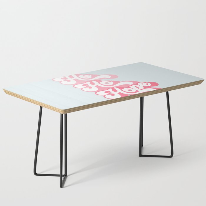 Retro Christmas Pun 'Ho Ho Hope' #positivevibes #Pink Coffee Table Gallery Image 1