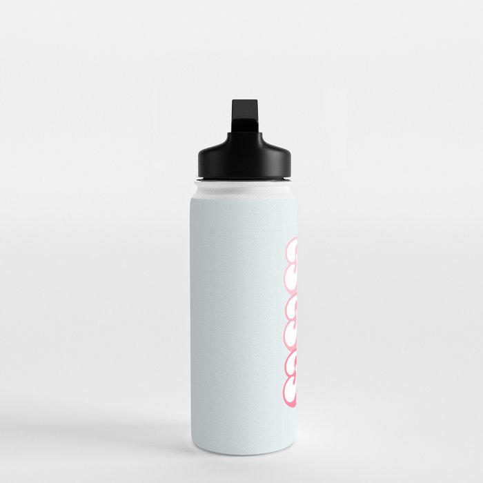 Retro Christmas Pun 'Ho Ho Hope' #positivevibes #Pink Water Bottle Gallery Image 3