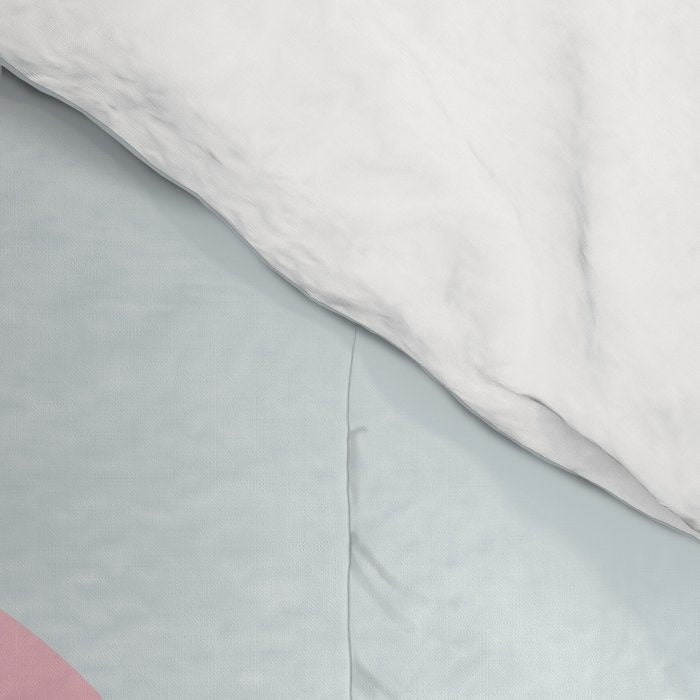Retro Christmas Pun 'Ho Ho Hope' #positivevibes #Pink Comforter Gallery Image 4