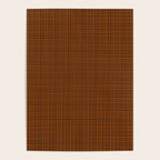 Mid Century Modern Fine Weave Minimalist Retro Woven Pattern in Brown Poster Gallery Image 4