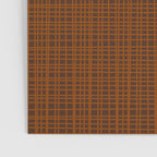 Mid Century Modern Fine Weave Minimalist Retro Woven Pattern in Brown Poster Gallery Image 3