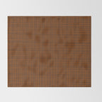 Mid Century Modern Fine Weave Minimalist Retro Woven Pattern in Brown Throw Blanket Gallery Image 2