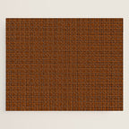 Mid Century Modern Fine Weave Minimalist Retro Woven Pattern in Brown Jigsaw Puzzle Gallery Image 1