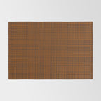 Mid Century Modern Fine Weave Minimalist Retro Woven Pattern in Brown Rug Gallery Image 2