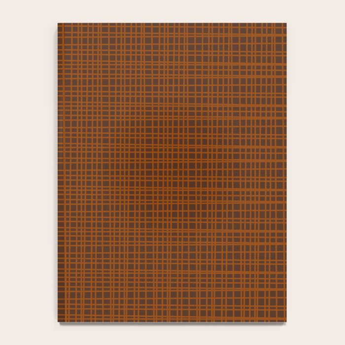 Mid Century Modern Fine Weave Minimalist Retro Woven Pattern in Brown Notebook Gallery Image 4