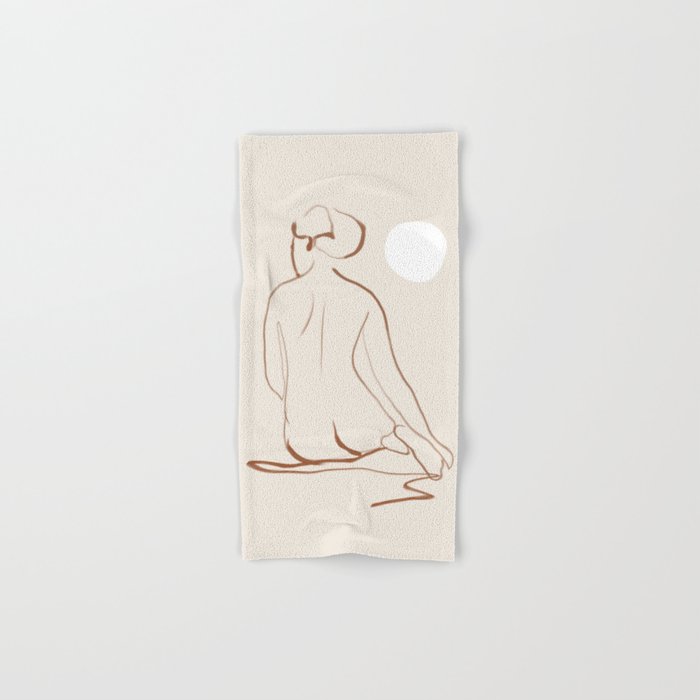 Minimal Line Art Nude 2 Bath Towel Gallery Image 1