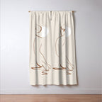 Minimal Line Art Nude 2 Window Curtain Gallery Image 3