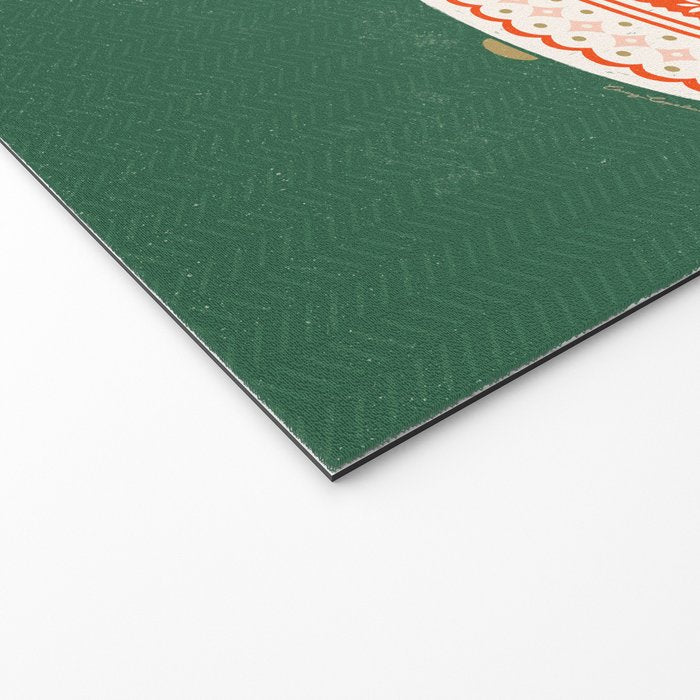 Folk Art Holiday Bells - Forest Green Welcome Mat Gallery Image 2