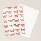 Butterflies in Pink Tones Stationery Card Gallery Image 2