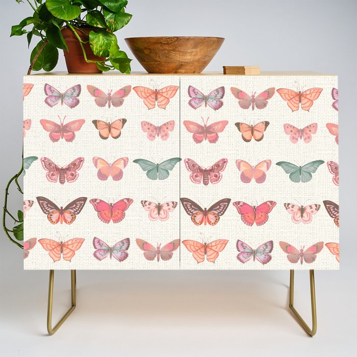Butterflies in Pink Tones Credenza Gallery Image 1