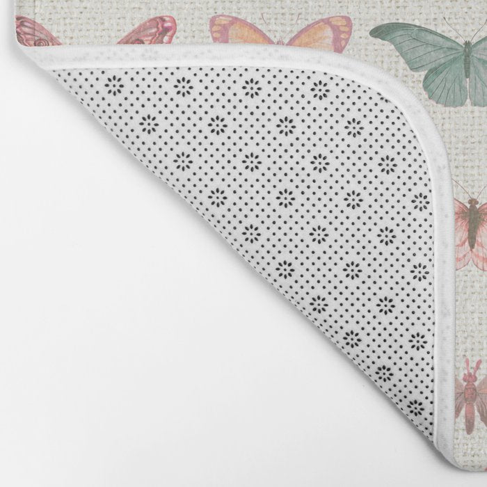 Butterflies in Pink Tones Bath Mat Gallery Image 2