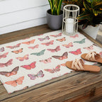 Butterflies in Pink Tones Outdoor Rug Gallery Image 2
