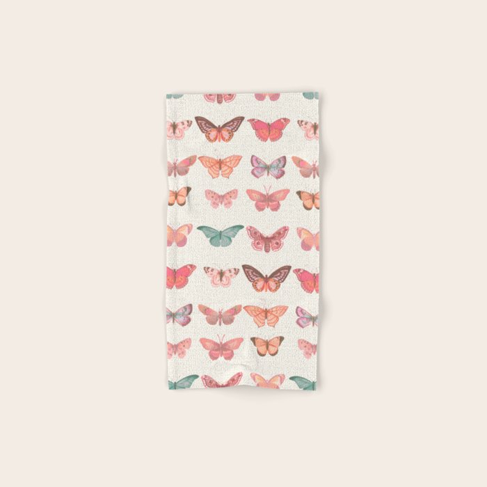 Butterflies in Pink Tones Bath Towel Gallery Image 1