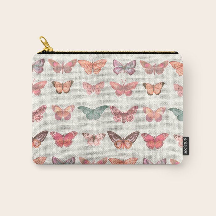 Butterflies in Pink Tones Carry All Pouch Gallery Image 1