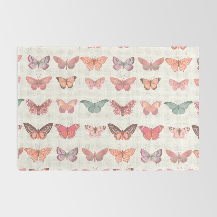 Butterflies in Pink Tones Rug Gallery Image 2