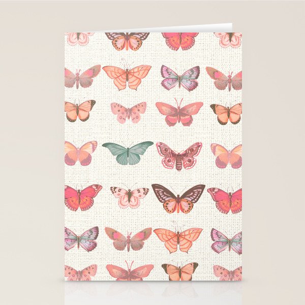 Butterflies in Pink Tones Stationery Card Gallery Image 1