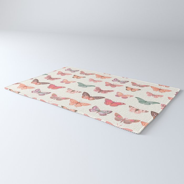 Butterflies in Pink Tones Rug Gallery Image 3
