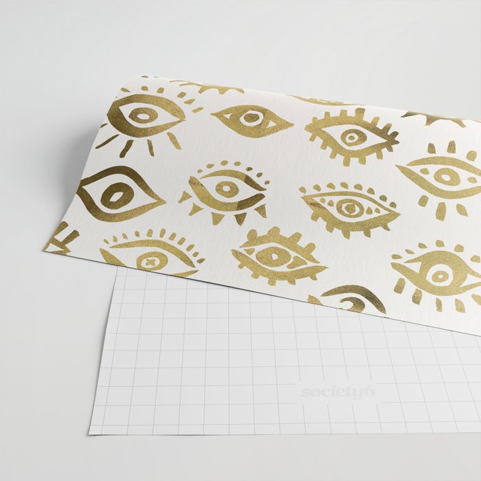 Mystic Eyes - Gold Wrapping Paper Gallery Image 2
