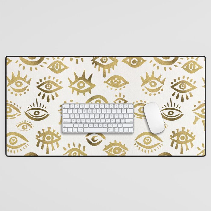 Mystic Eyes - Gold Desk Mat Gallery Image 1