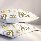 Mystic Eyes - Gold Pillow Sham Gallery Image 3
