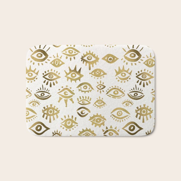 Mystic Eyes - Gold Bath Mat Gallery Image 1
