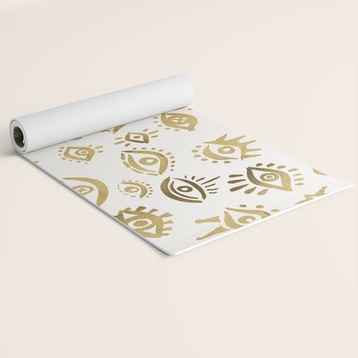 Mystic Eyes - Gold Yoga Mat Gallery Image 2